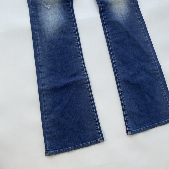 $198 Diesel Women’s Lowleeh Slim Bootcut Jeans Low Waist Blue 084KY Size 28 - Picture 3 of 13